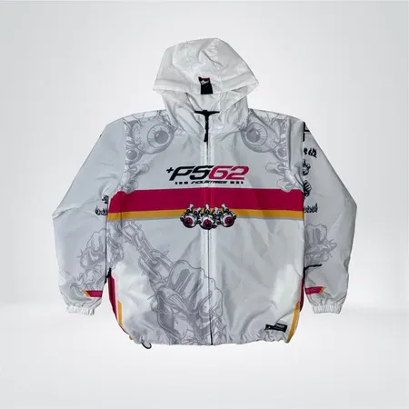Ps62 Jaket Parasut Matta White Unisex Windproof